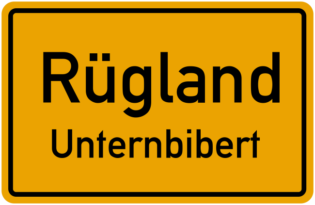 Ortsschild Rügland